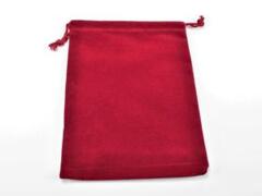 Red Velour Dice Pouch (Large)